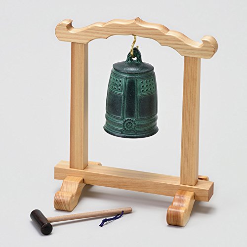 Amazon.co.jp: 【白木枠付ミニ半鐘セット】直径9×高さ15cmのミニサイズ